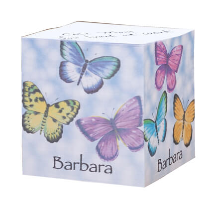 Personalized Butterflies Self Stick Note Cube