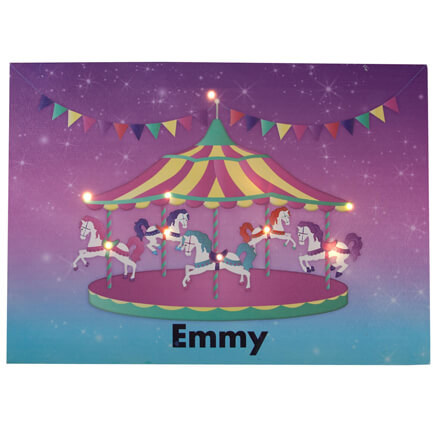 Personalized Lighted Carousel Canvas